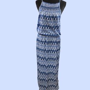 Soft Joie Blue and White Maxi Dress